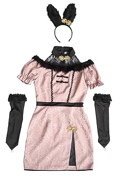 ハロウィン★黒ずきんウサギ(ピンク) お花いっぱい黒うさぎ（ピンク） その他人形 GLASS ASOBI TOM